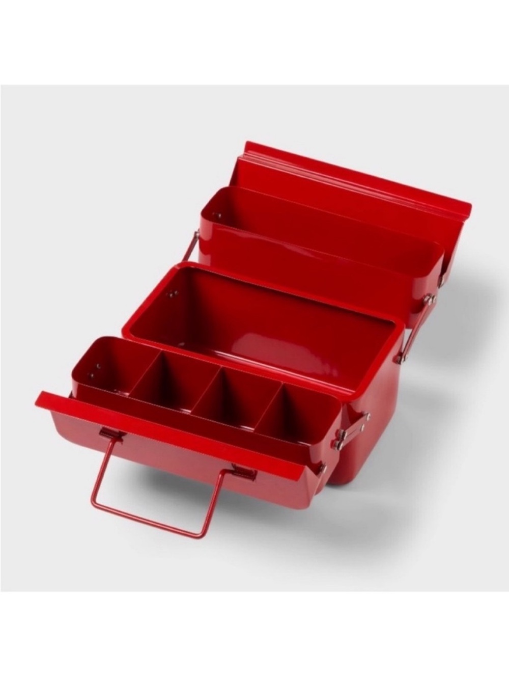 Brightroom Holiday Red Metal Storage Caddy